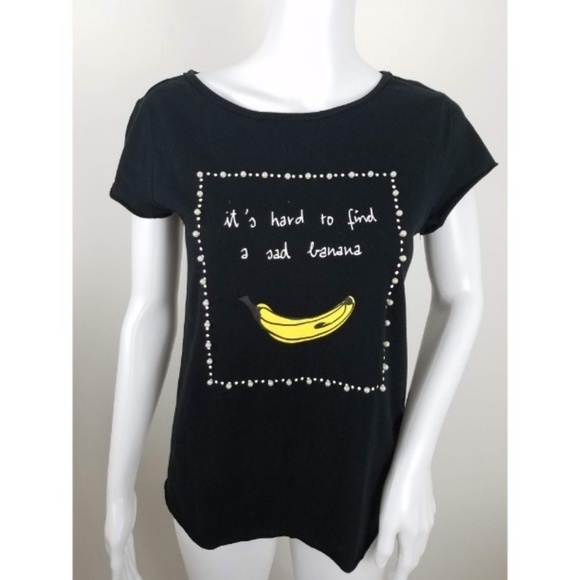 Romeo & Juliet Couture Sad Banana T-Shirt - Picture 2 of 6